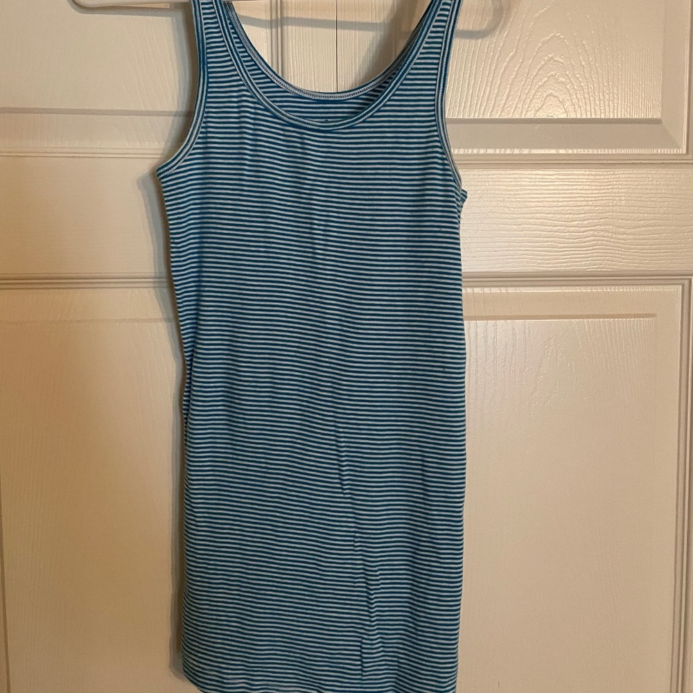 Old navy blue striped tank XS